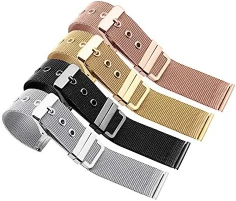 inquire Steel Mesh Woven Watch Strap Universal Quick Release Wristband Stainless 