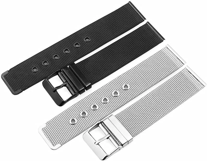 inquire Steel Mesh Woven Watch Strap Universal Quick Release Wristband Stainless 