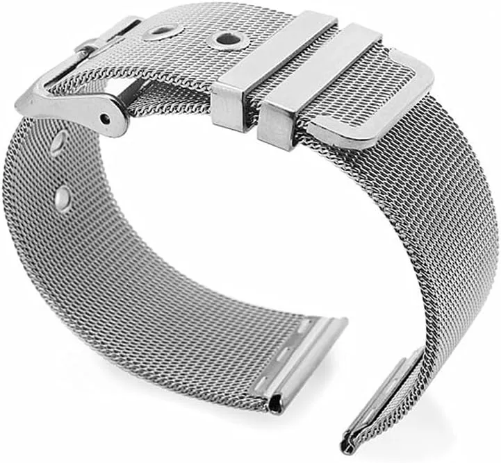 inquire Steel Mesh Woven Watch Strap Universal Quick Release Wristband Stainless 