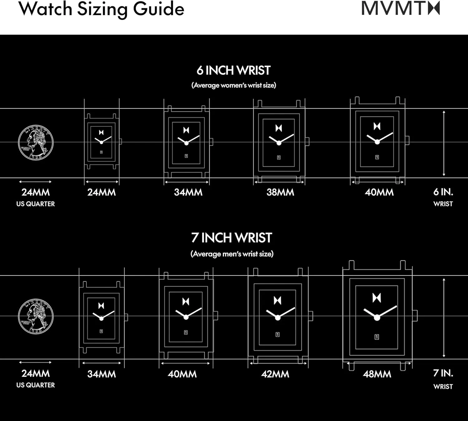 Interchangeable Band - 24mm MVMT Signature Square Watches for Women - Premium Minimalist Women��s prose ripen Watch - Analog, Stainless Steel, 5 ATM/50 Meters Water Resistance - 