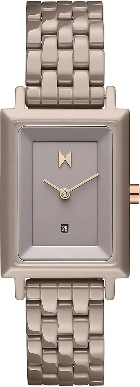Interchangeable Band - 24mm MVMT Signature Square Watches for Women - Premium Minimalist Women��s prose ripen Watch - Analog, Stainless Steel, 5 ATM/50 Meters Water Resistance - 