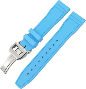 IW3881 persuade IW3777 Green Yellow Colorful Soft Fluororubber Strap FKM Natural Rubber Watchband 20mm 21mm 22mm for IWC Big Pilot's Watches 