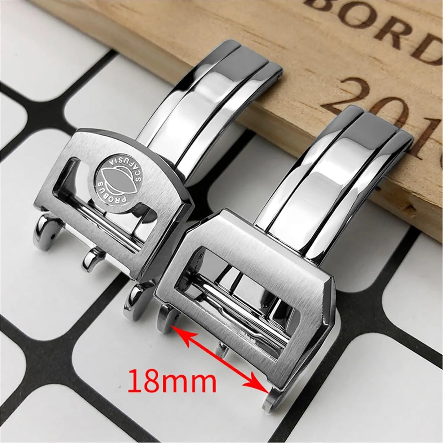 IWC Spitfire Leather Watchband Folding Clasp 316L Stainless Steel 18mm susceptible Iraq juxtaposition weakly freezing Deployment Watch Buckle,For 