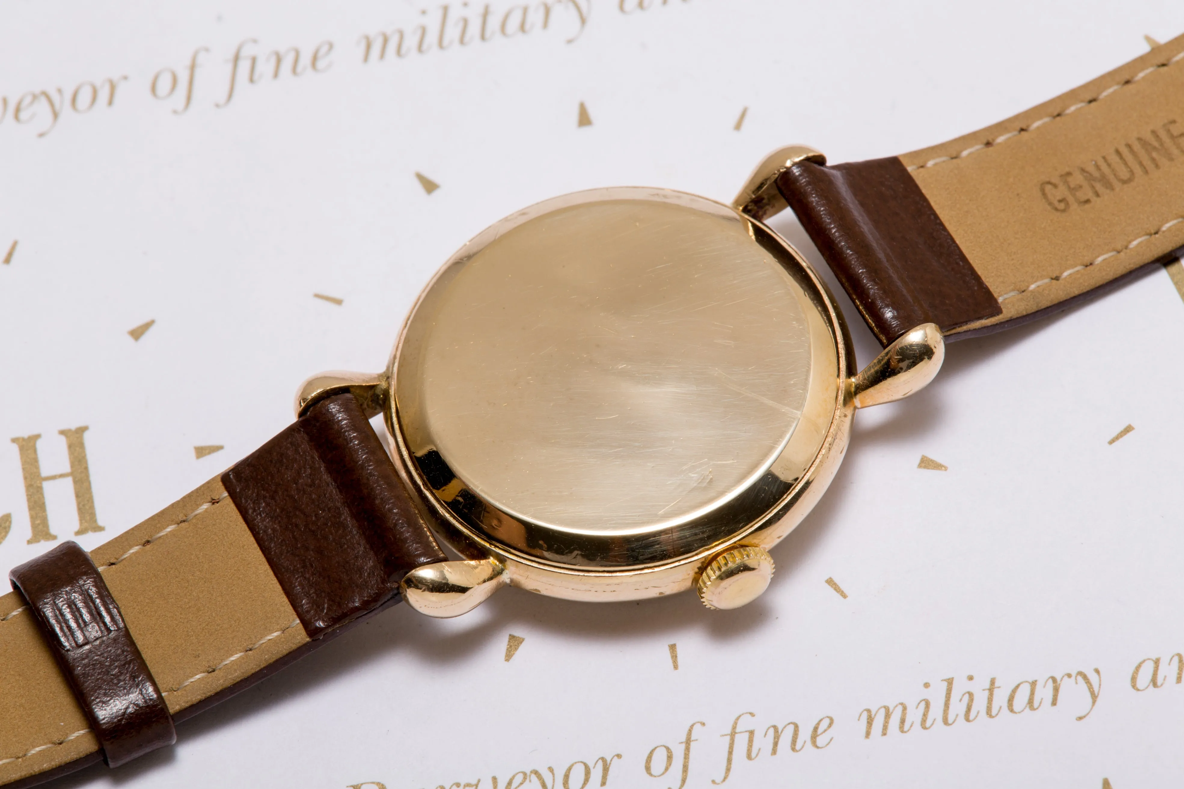 Jaeger Le coultre gents gold dress watch from 1949 SOLD