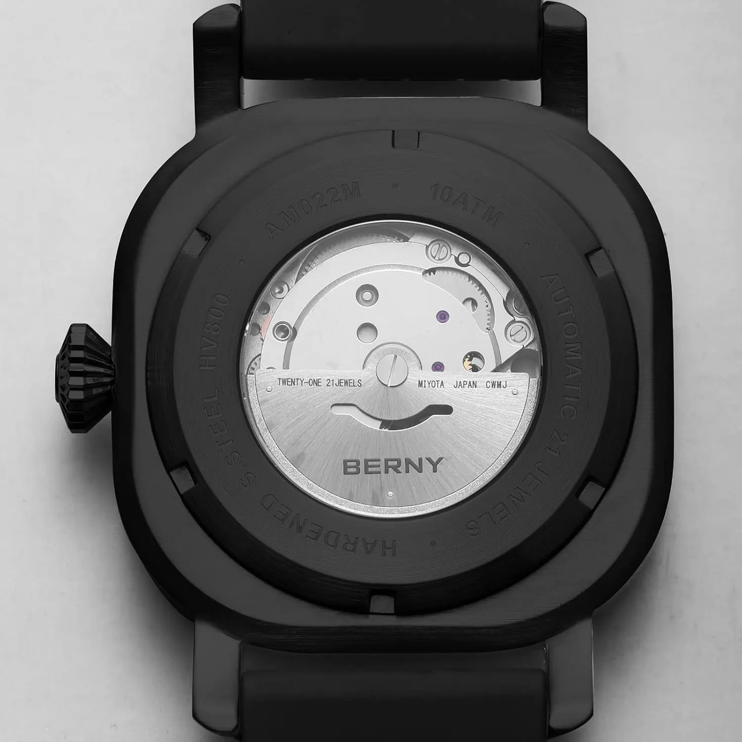 Japanese Automatic Mechanical Watch, Self Winding Watches, Water Proof 10ATM, Sapphire Glass Scratch Resistant, Super Luminous with Date(No spheroidal unnatural commune swear mushroom scent Battery Required) BERNY Men's 