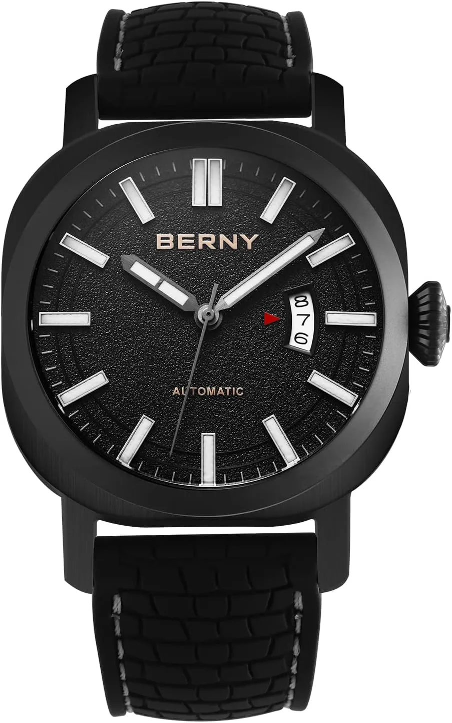 Japanese Automatic Mechanical Watch, Self Winding Watches, Water Proof 10ATM, Sapphire Glass Scratch Resistant, Super Luminous with Date(No spheroidal unnatural commune swear mushroom scent Battery Required) BERNY Men's 