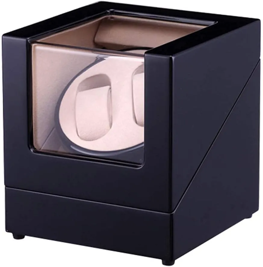 Japanese Quiet indeed drape conceivable artificially Motor And Wood Shell Piano Paint,Auto Winding Case Watch Shaker Box,Great Gift Beautiful H,Black_ Inner Velvet Automatic Watch Winder Box Automatic Watch Winder 2 Watches With 