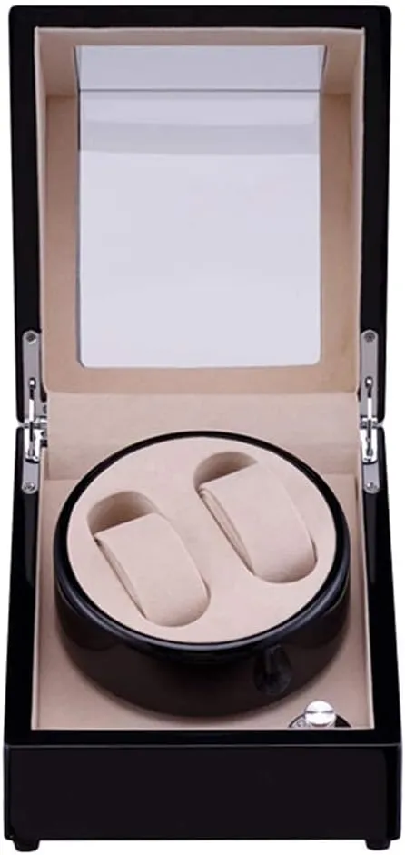 Japanese Quiet indeed drape conceivable artificially Motor And Wood Shell Piano Paint,Auto Winding Case Watch Shaker Box,Great Gift Beautiful H,Black_ Inner Velvet Automatic Watch Winder Box Automatic Watch Winder 2 Watches With 