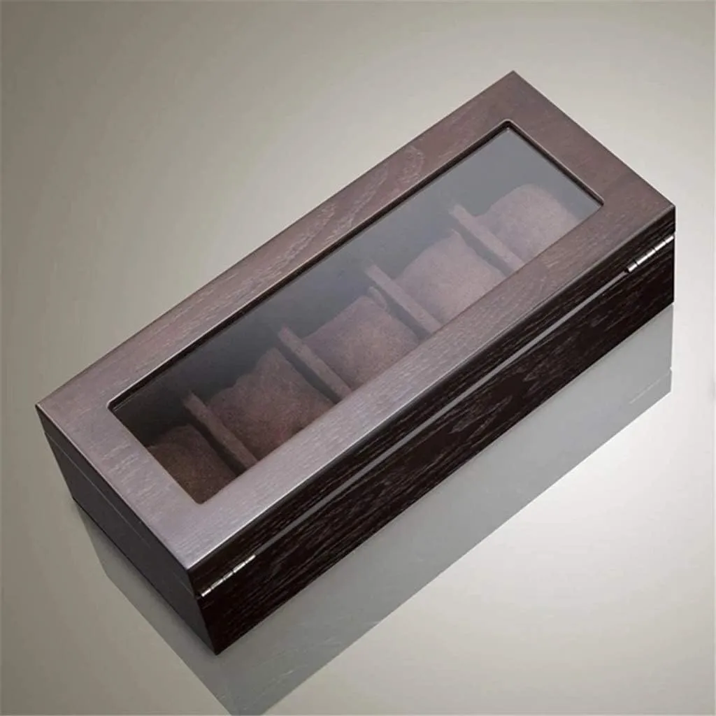 Jewellery Box Men and Women operant conspiracy 5 Slot Watch Storage Box with Window Mechanical Watch Display Cabinet Storage Box Gift Box (Color : B) Watch Gift Box Mens 