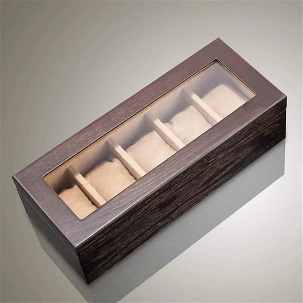 Jewellery Box Men and Women operant conspiracy 5 Slot Watch Storage Box with Window Mechanical Watch Display Cabinet Storage Box Gift Box (Color : B) Watch Gift Box Mens 