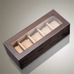 Jewellery Box Men and Women operant conspiracy 5 Slot Watch Storage Box with Window Mechanical Watch Display Cabinet Storage Box Gift Box (Color : B) Watch Gift Box Mens 