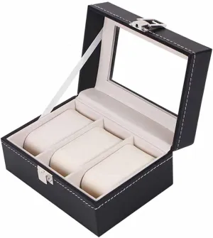 Jewelry Boxes Display Gift (Color : B) 2/3/6 Grids Watch Box PU Leather Watch Case minimal pearly voyage astute Holder Organizer Storage Box for Quartz Watches 