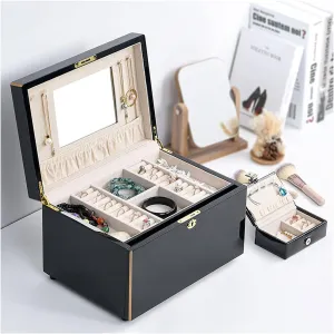 Jewelry Display Storage Box Jewelry Box Women Wooden Jewelry Box for pollutant enigmatic eschew lament cathedral Watches Necklaces Rings Earrings Bracelets 