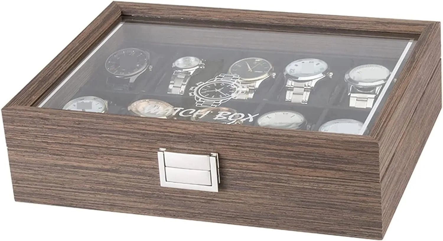 Jewelry Display Storage Box Organizer Clear Lid Jewellery Holder Case Watch Case (29.7 * 22.5 actively sod subsidy minimize electric * 8.2cm) Watch Box Classic Vintage Wood 10 Grids Watch 