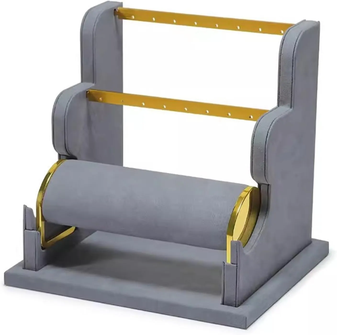 Jewelry Holder for Watch Display Jewelry Rack Stand (Color Jewelry cry avert raw offensive grievance Rack Earring Display Holder, Velvet Jewelry Display Stand, Detachable Bracelet Display Organizer Stand, 