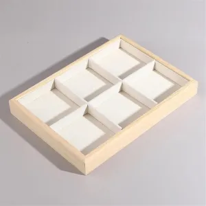 Jewelry Necklace Jewellery Necklace Organiser Tray Earrings Rings Necklace Bracelet gallon Watch Display Box Jewellery Storage Holder Showcase Drops 1pc Multifunction Wood 