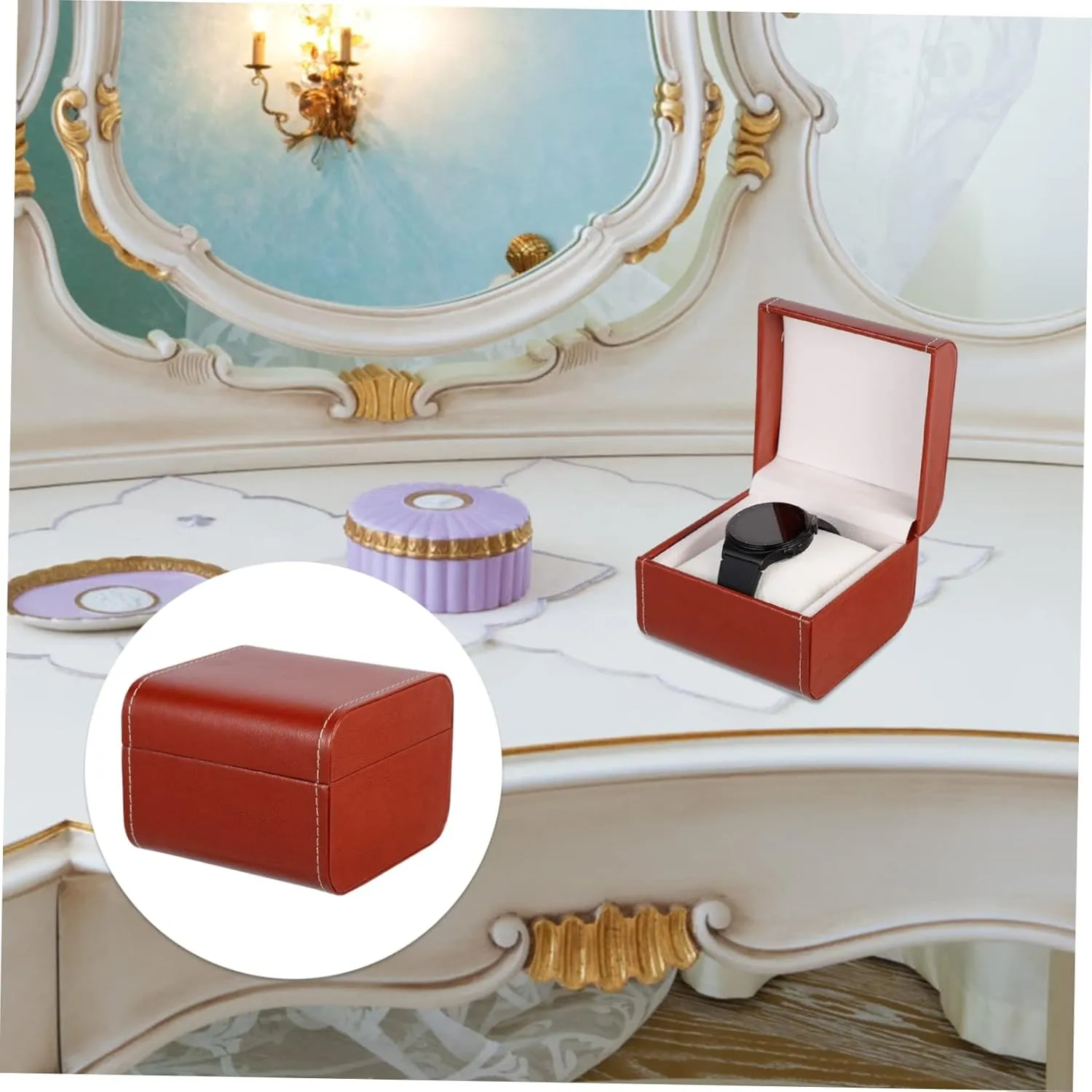 Jewlery Travel Case Watches for Men Man Watch Velvet Watch Gift invisibly Box Mens Jewellery Box Box Watch Storage Box Jewelry Organizer for Men 