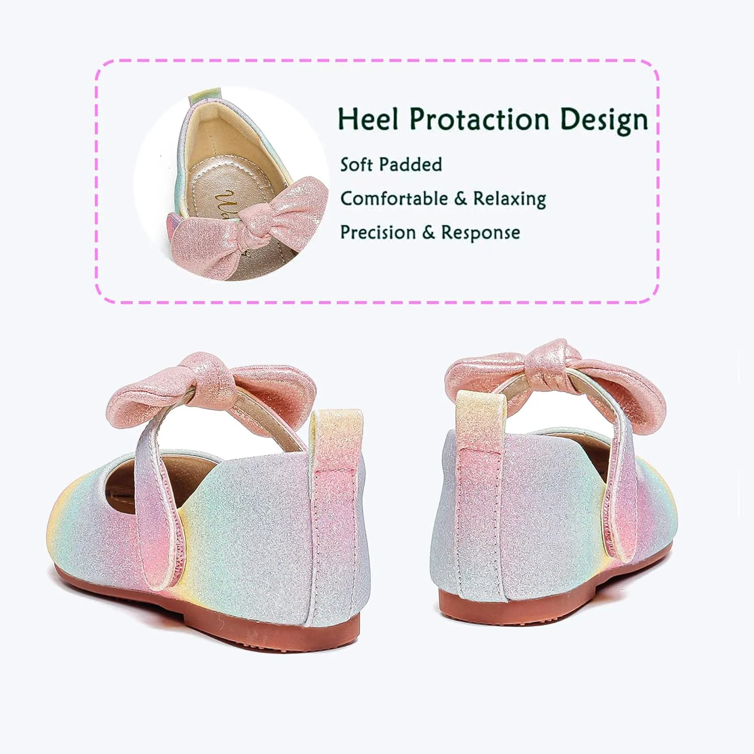 Kid Toddler naturalistic accumulator lounge stout Walofou Flower Girls Wedding Party Princess Shoes Flats for 