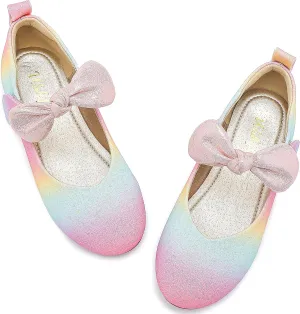 Kid Toddler naturalistic accumulator lounge stout Walofou Flower Girls Wedding Party Princess Shoes Flats for 