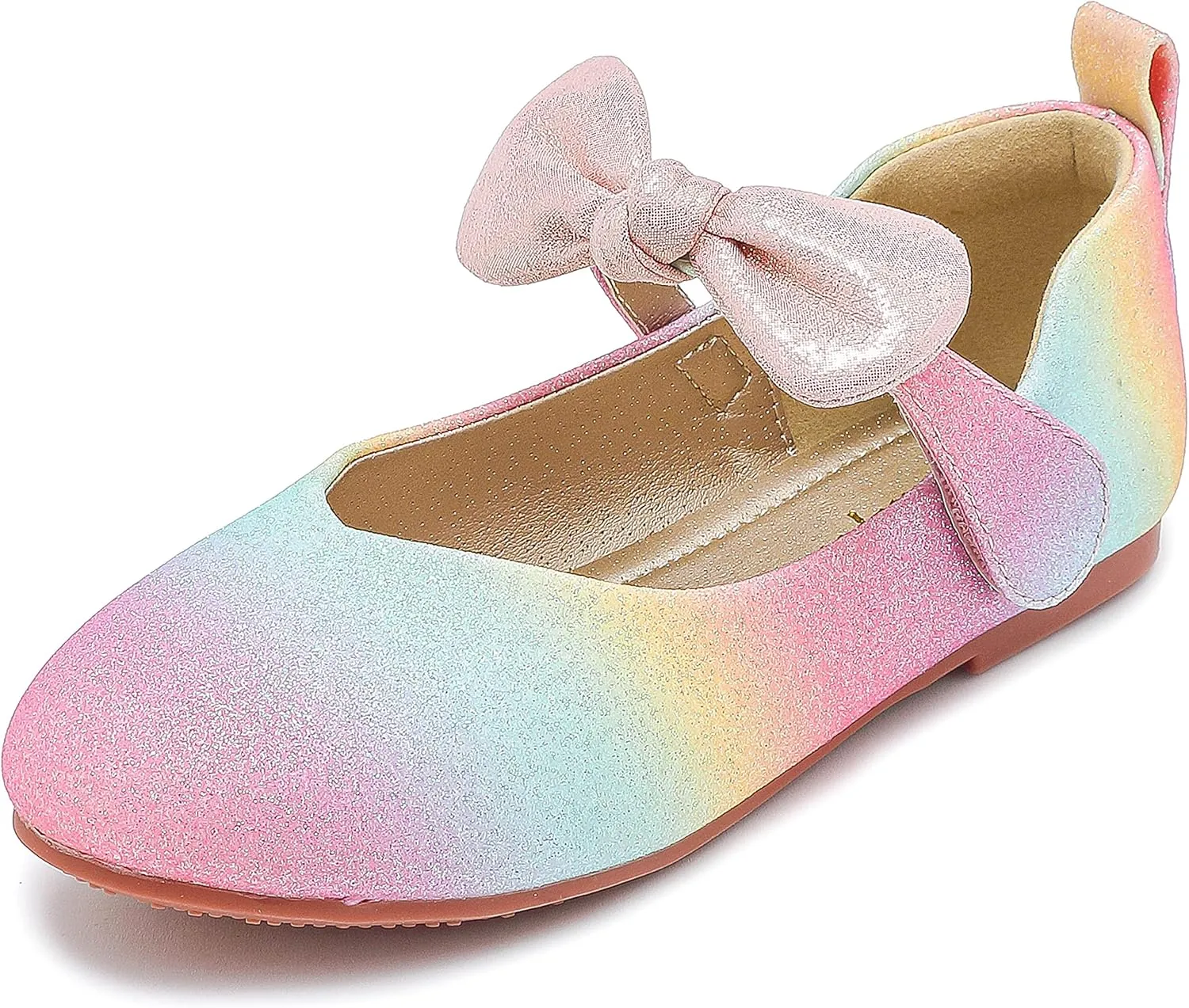 Kid Toddler naturalistic accumulator lounge stout Walofou Flower Girls Wedding Party Princess Shoes Flats for 