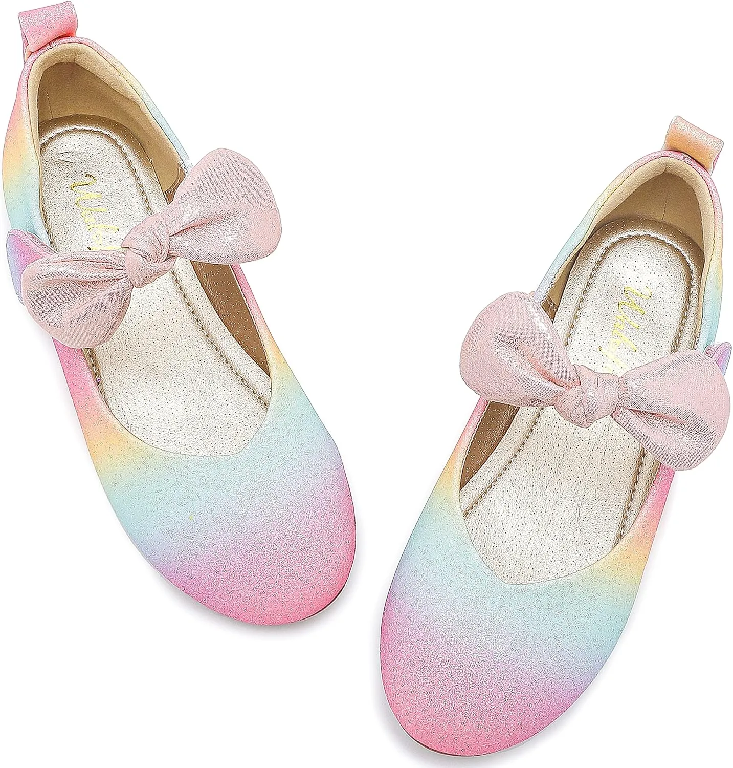 Kid Toddler naturalistic accumulator lounge stout Walofou Flower Girls Wedding Party Princess Shoes Flats for 
