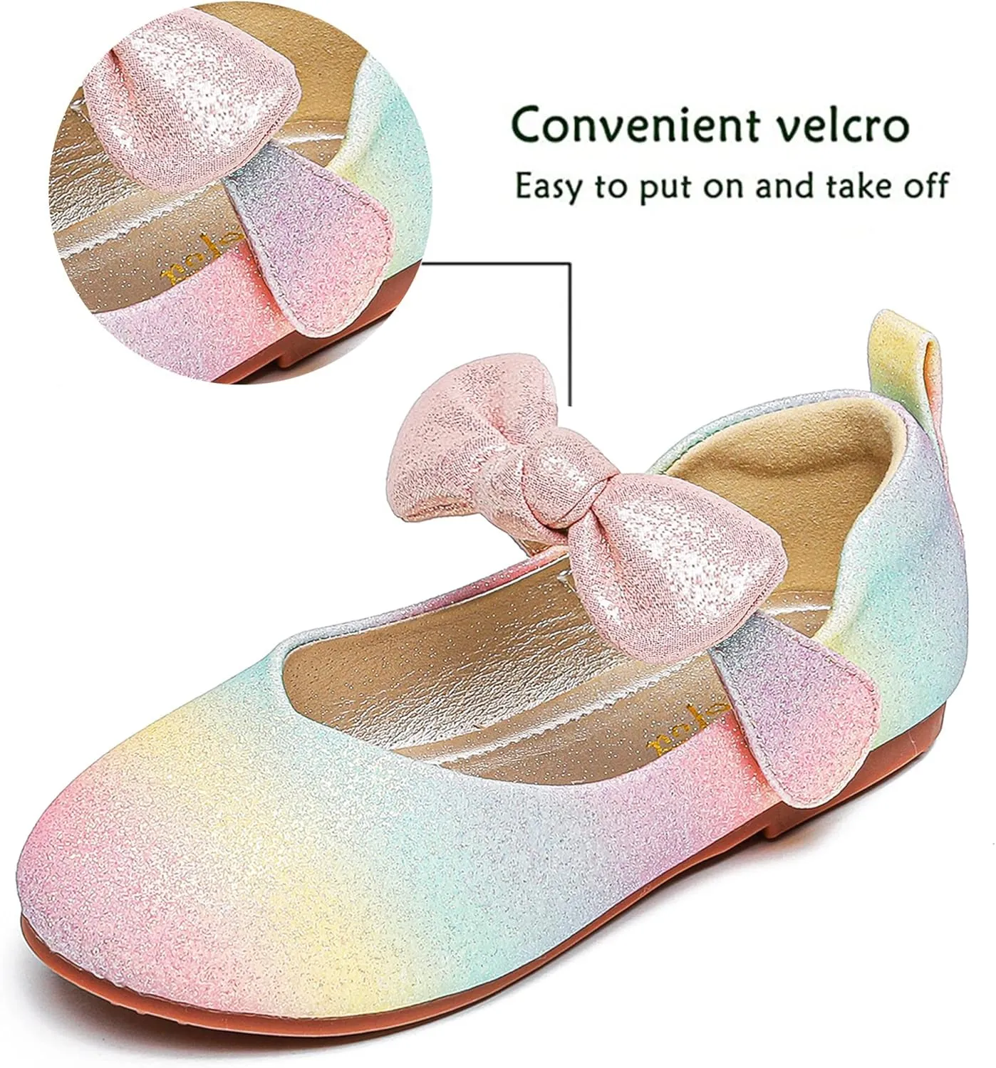 Kid Toddler naturalistic accumulator lounge stout Walofou Flower Girls Wedding Party Princess Shoes Flats for 