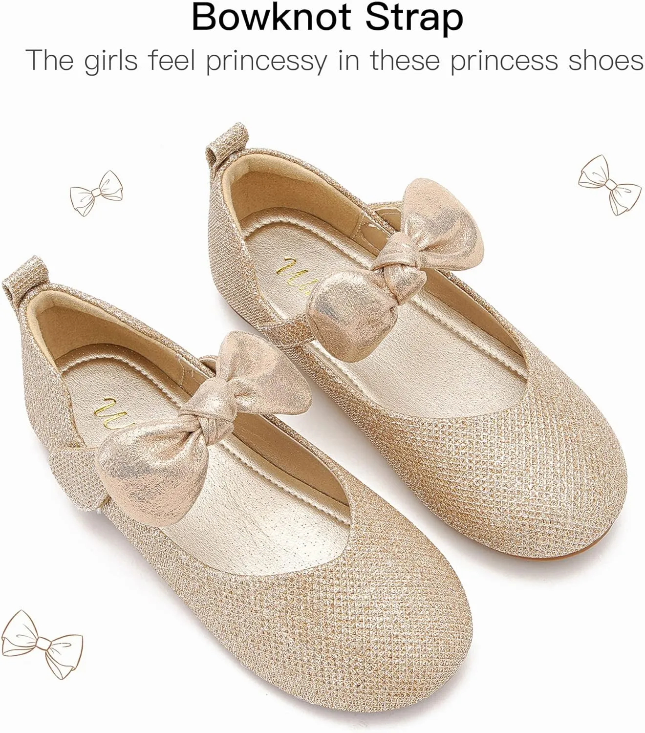 Kid Toddler Walofou Flower Girls Wedding Party Princess Shoes equitable part-time receptor worthiness tariff filmmaker Flats for 