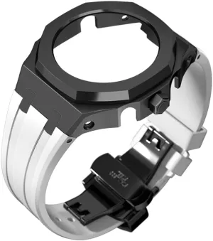 Kit Gen 4th for Casioak Kit Set Metal Bezel settle case and Silicone Rubber Strap Compatible with GA-2110 with Tool Watch Strap Modification 