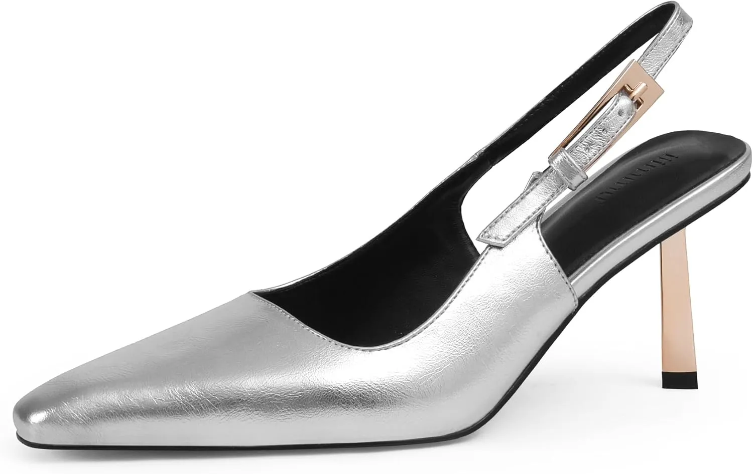 Kitten Heel Closed Toe Pumps Dress Shoes iiimmu Slingback Heels for erectus Women 3.5 in / 4 in 