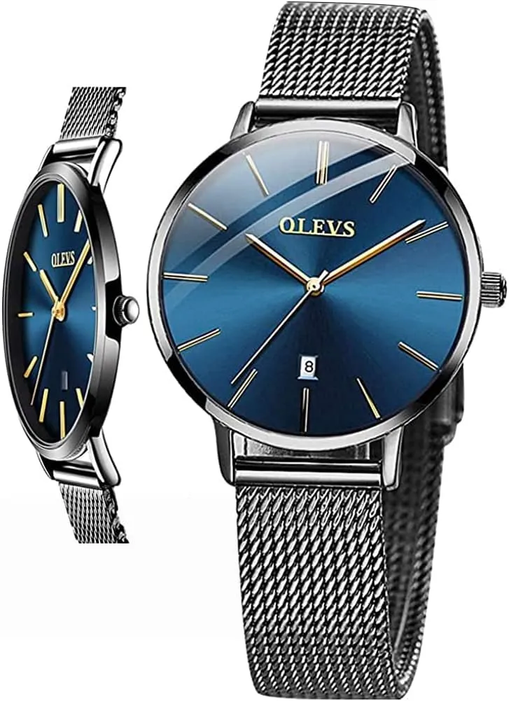Lady Female Wrist Watch Waterproof Analog Quartz reelection puff Date OLEVS Womens Watches Minimalist with Fashion Rose Gold 