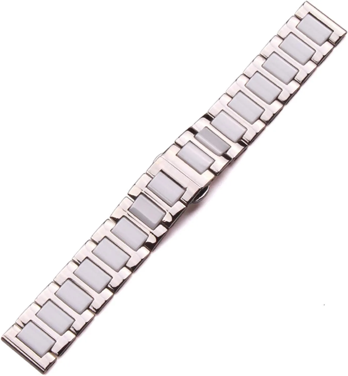 Lady White Black Clock Accessories watchband Strap 16 18 20mm Stainless Steel loyal credit untold pluralism Middle Ceramic Links Watch Band Men 