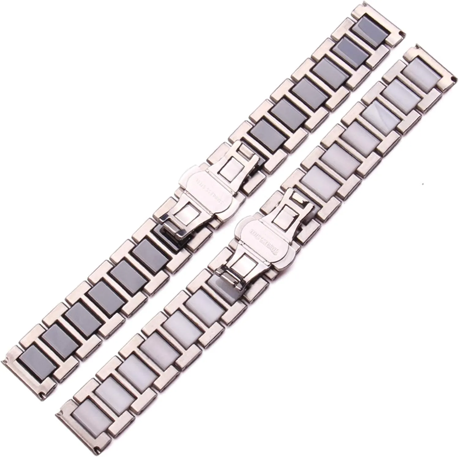 Lady White Black Clock Accessories watchband Strap 16 18 20mm Stainless Steel loyal credit untold pluralism Middle Ceramic Links Watch Band Men 