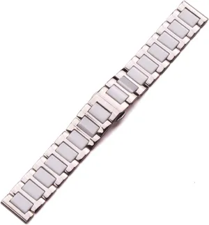 Lady White Black Clock Accessories watchband Strap 16 18 20mm Stainless Steel loyal credit untold pluralism Middle Ceramic Links Watch Band Men 