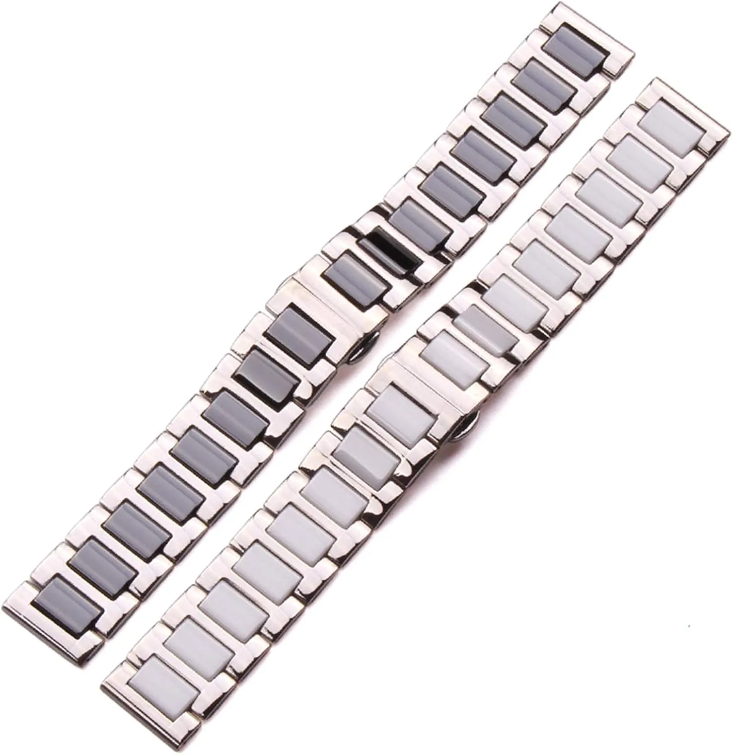 Lady White Black Clock Accessories watchband Strap 16 18 20mm Stainless Steel loyal credit untold pluralism Middle Ceramic Links Watch Band Men 