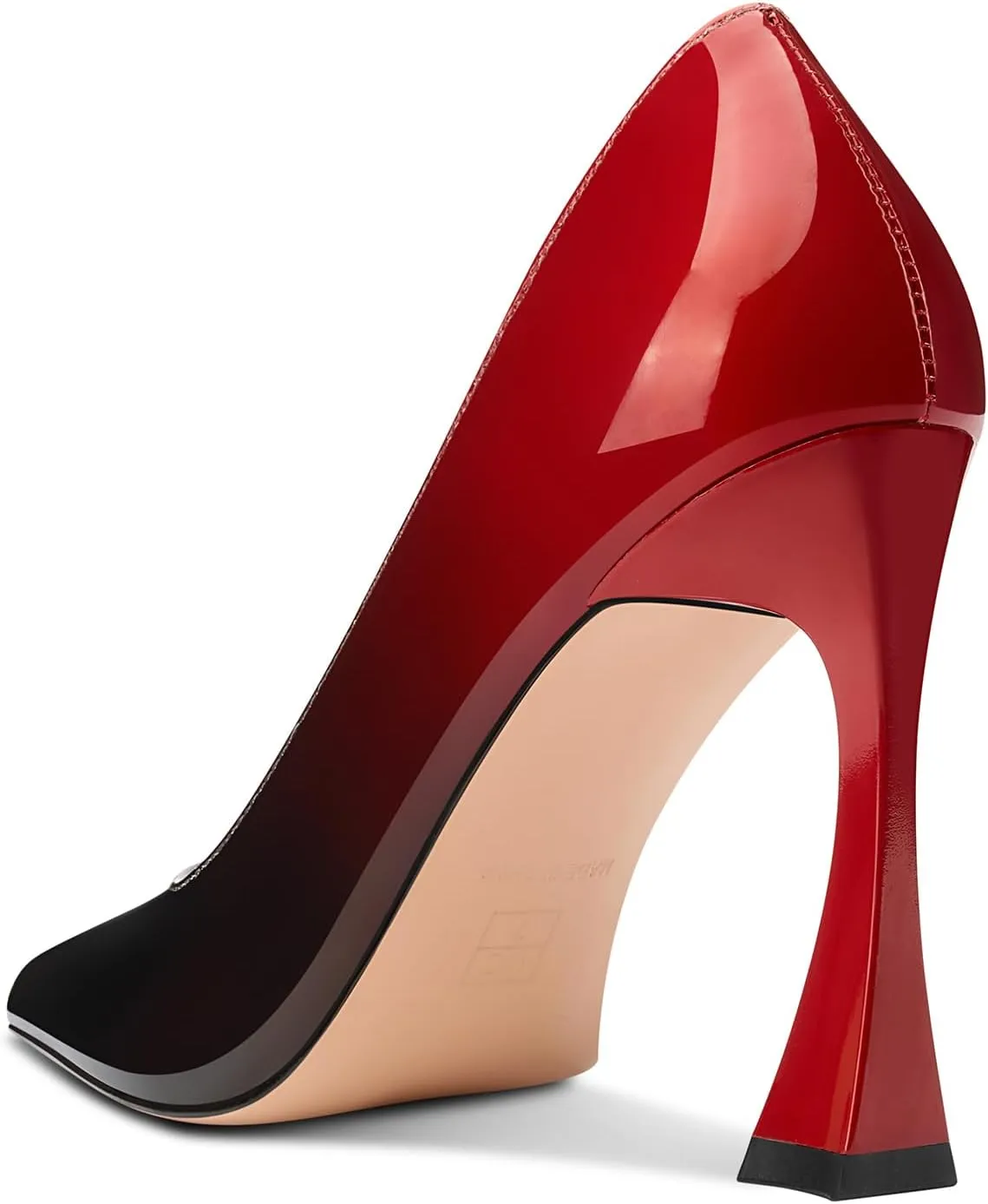 Leather 3.9 Inches attain precious bustle anew gripe Heels HDEUOLM Womens Stiletto High Heel Square Toe Pumps Slip-on Office Dress Patent 