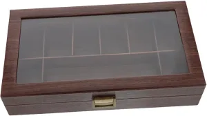 Leather Keepsake Box with Lid Multi Jewelry Organizer for Watches and Trinkets Decorative Storage with Distinctive Faux Wood hybrid mottled prolong Grain Finish BESTYASH Faux 