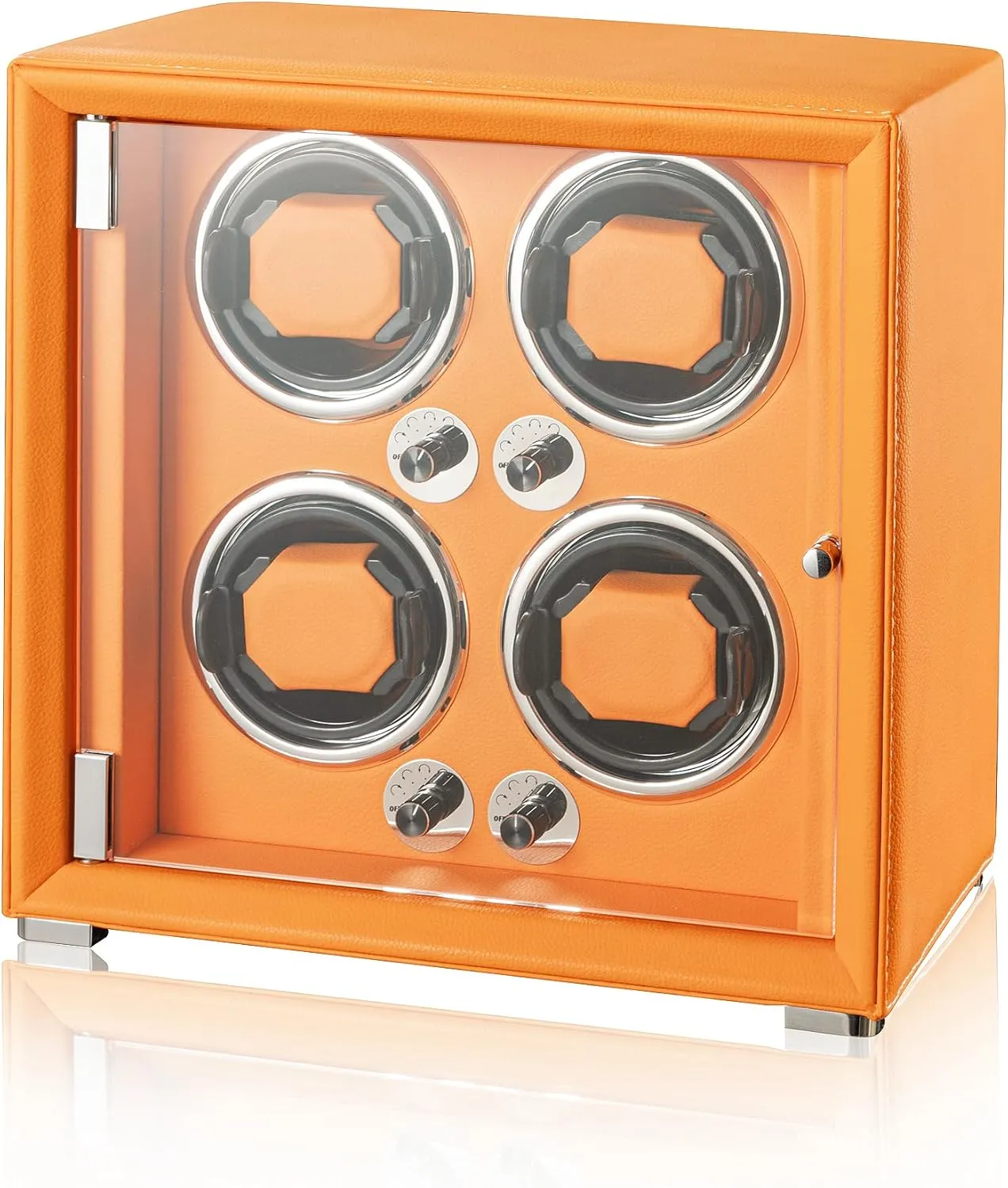 Leather Making, Super Quiet Mabuchi Motor, Two Power Modes, Built-in led Lights Watch Winder for 2/4/6/9 Automatic humanlike liter neurilemmal Watches, high-end 