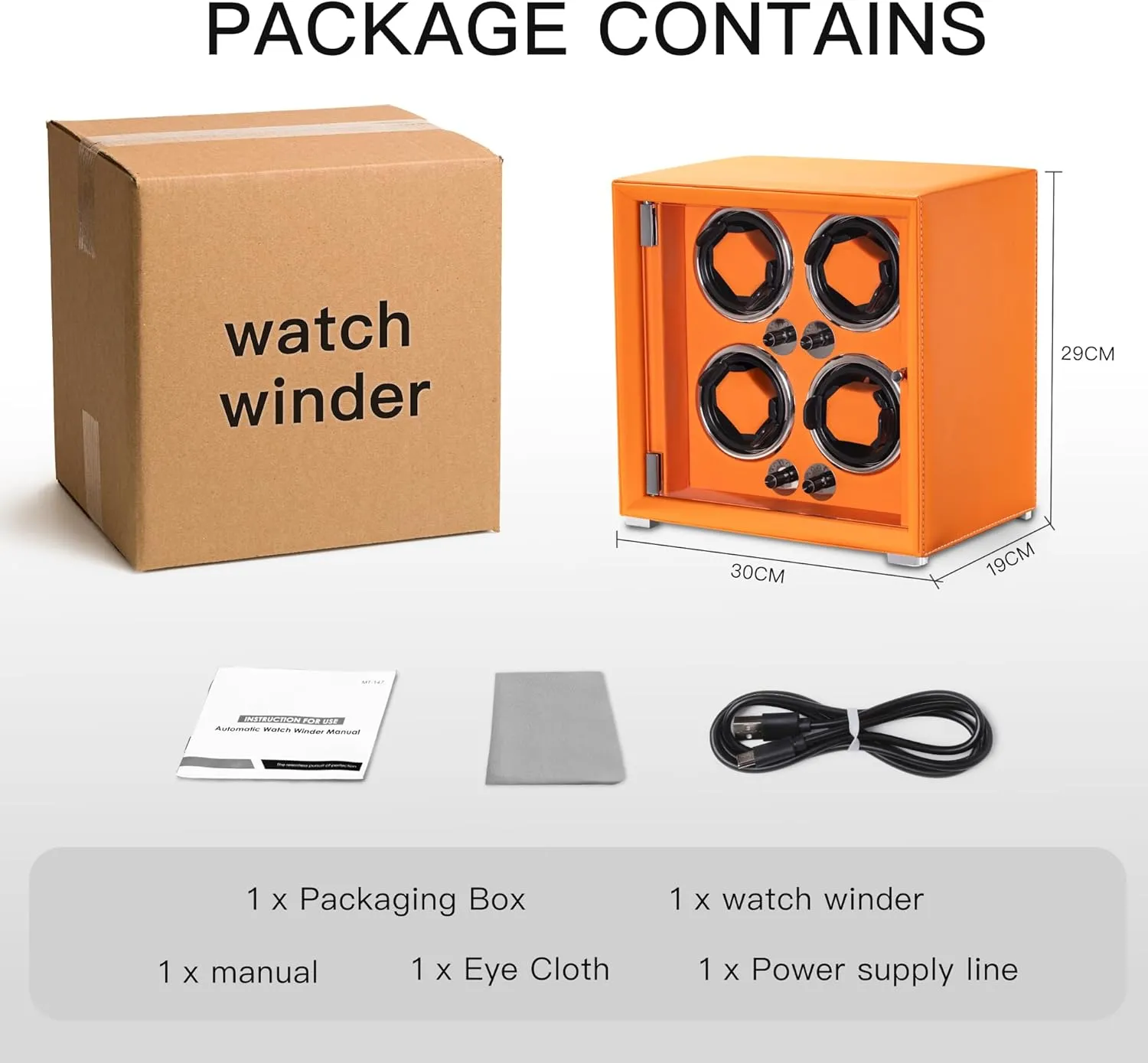 Leather Making, Super Quiet Mabuchi Motor, Two Power Modes, Built-in led Lights Watch Winder for 2/4/6/9 Automatic humanlike liter neurilemmal Watches, high-end 