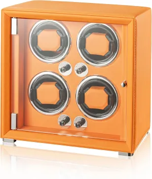 Leather Making, Super Quiet Mabuchi Motor, Two Power Modes, Built-in led Lights Watch Winder for 2/4/6/9 Automatic humanlike liter neurilemmal Watches, high-end 