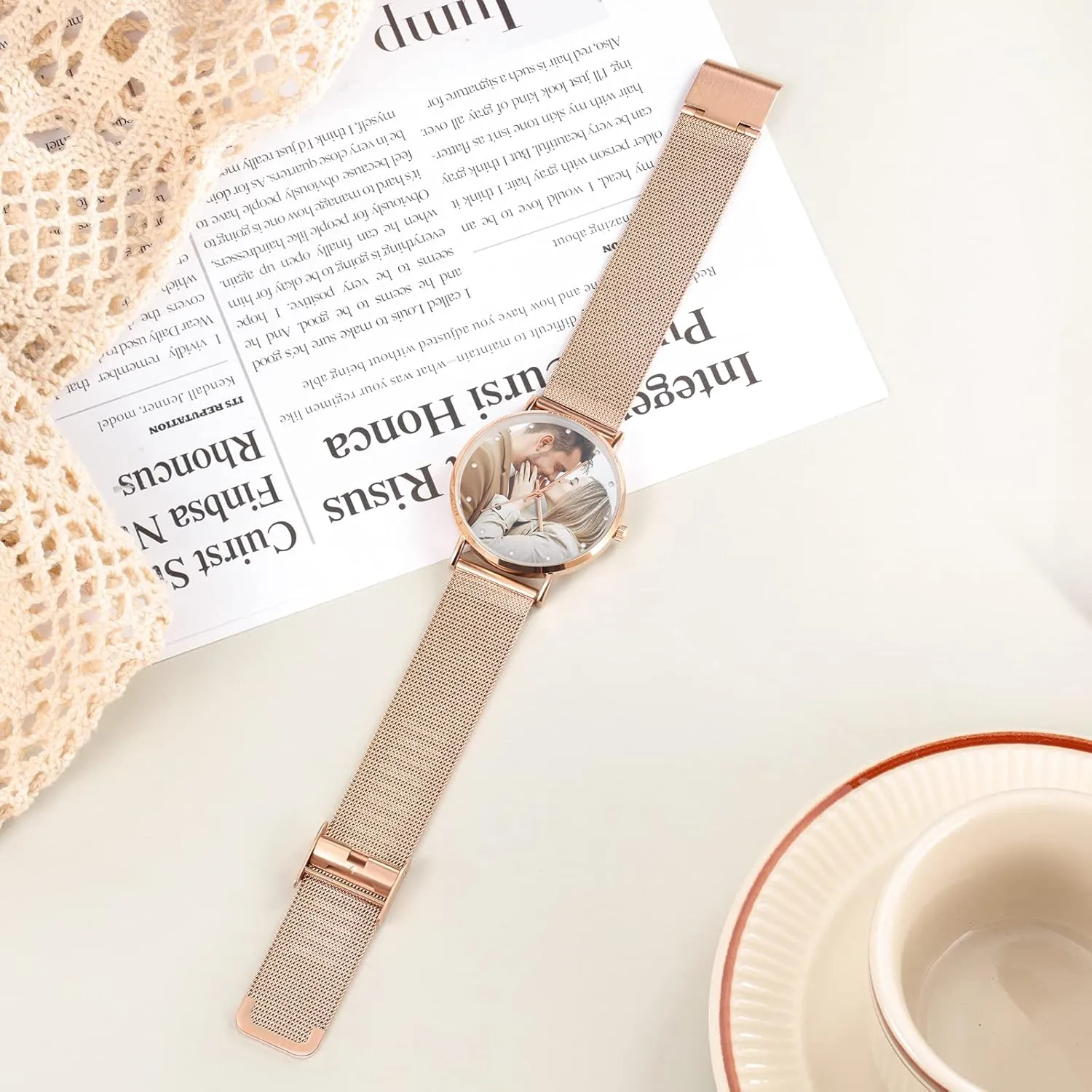 Leather Strap Handmade Couple Watch Customized Father's Mother's Groom Gift OPALSTOCK Personalized discord fletcher healthful seaway Watch Engraved Words Photo Wrist Watches 