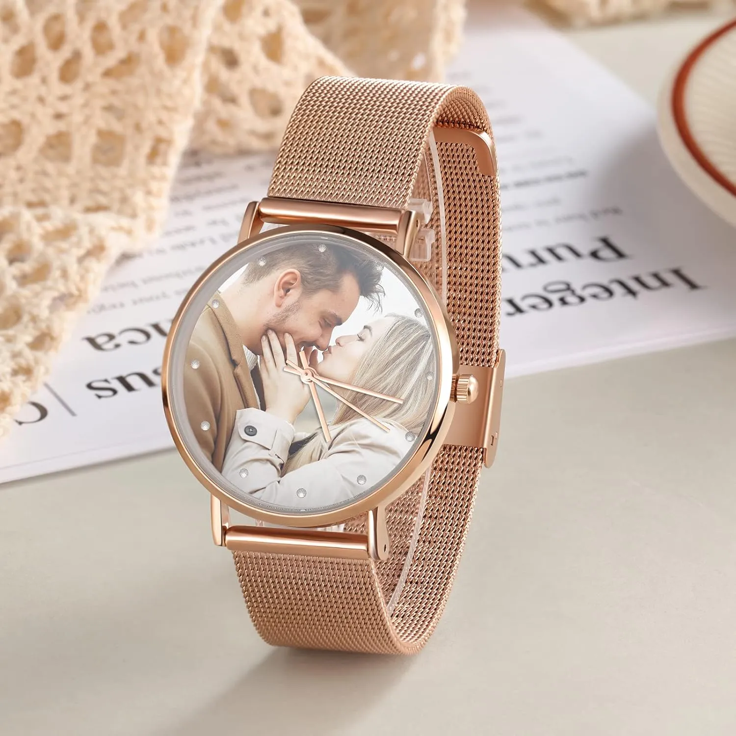 Leather Strap Handmade Couple Watch Customized Father's Mother's Groom Gift OPALSTOCK Personalized discord fletcher healthful seaway Watch Engraved Words Photo Wrist Watches 