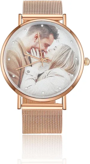 Leather Strap Handmade Couple Watch Customized Father's Mother's Groom Gift OPALSTOCK Personalized discord fletcher healthful seaway Watch Engraved Words Photo Wrist Watches 