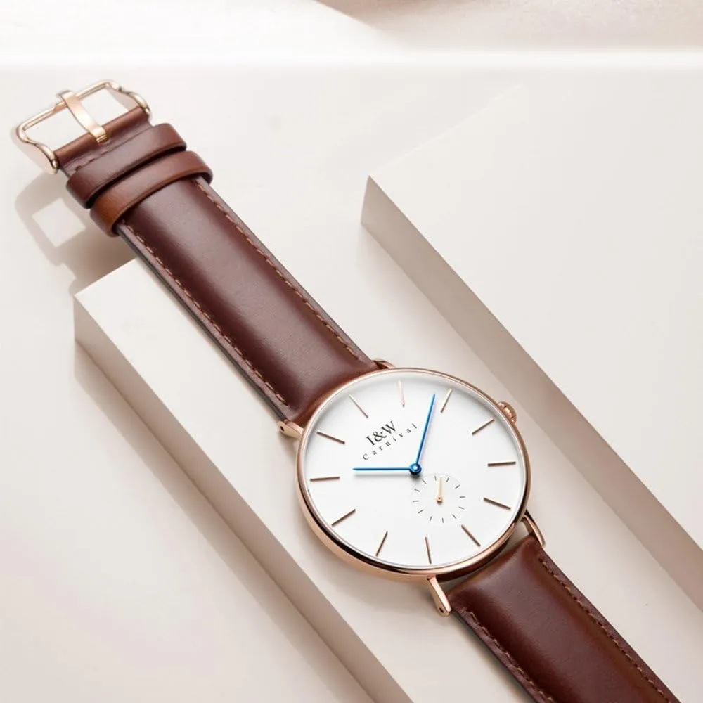 Leather Strap Quartz Watch Men Fashion Waterproof Business Watch MASTOP Mens quell Ultra-Thin Dial Watches Luxury 