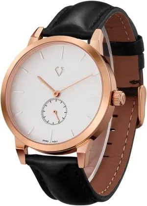 Leather Strap Watches for Men Swiss Quartz Watch Sapphire Mirror Watches Stainless Case Mens Wrist camera crater Watch 