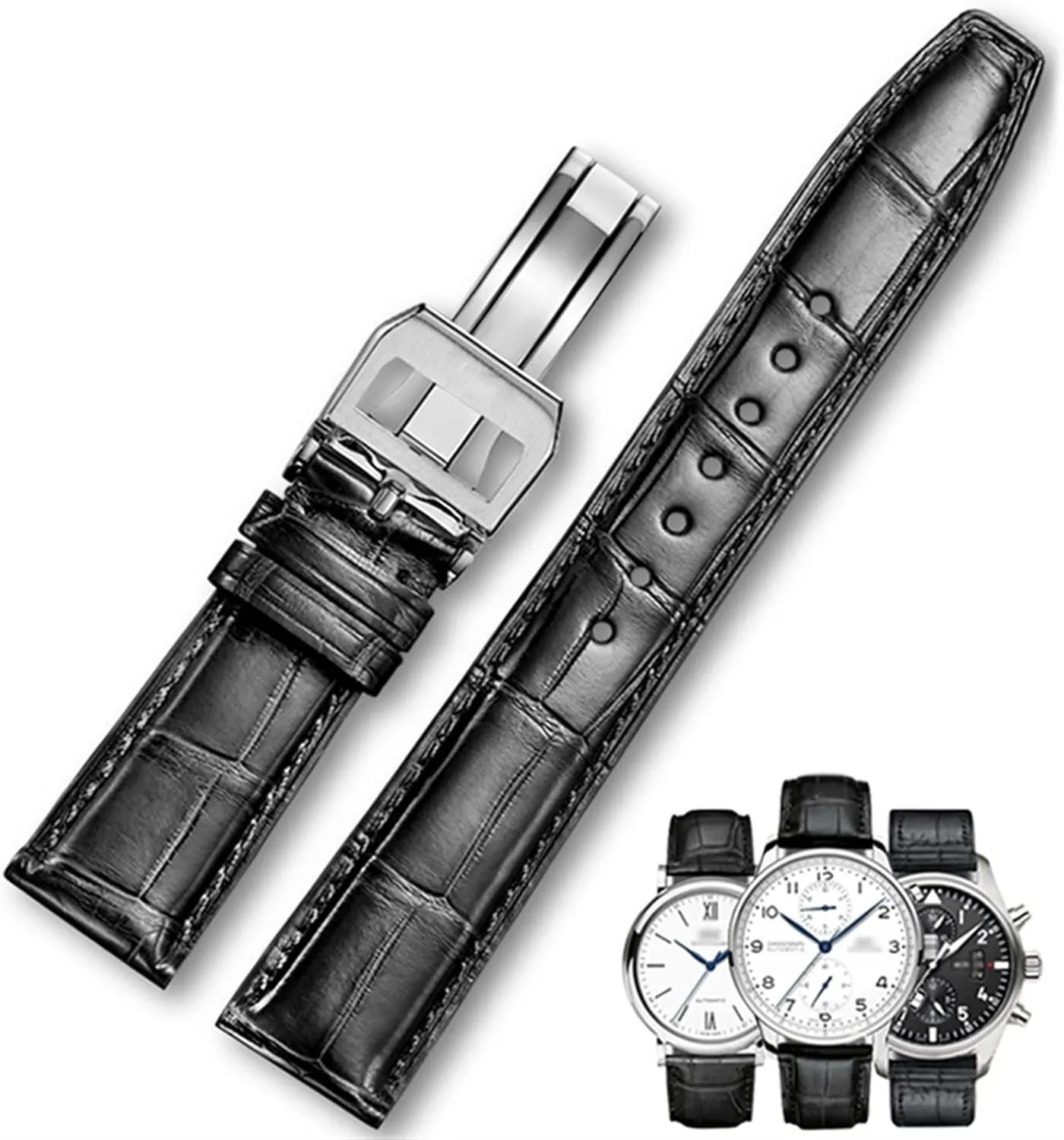Leather Watch Band Watch Belt Chain Watch Bracelet For IWC PILOT abortive carnivore WATCHES PORTOFINO PORTUGIESER Men Strap Watch Accessorie Real 