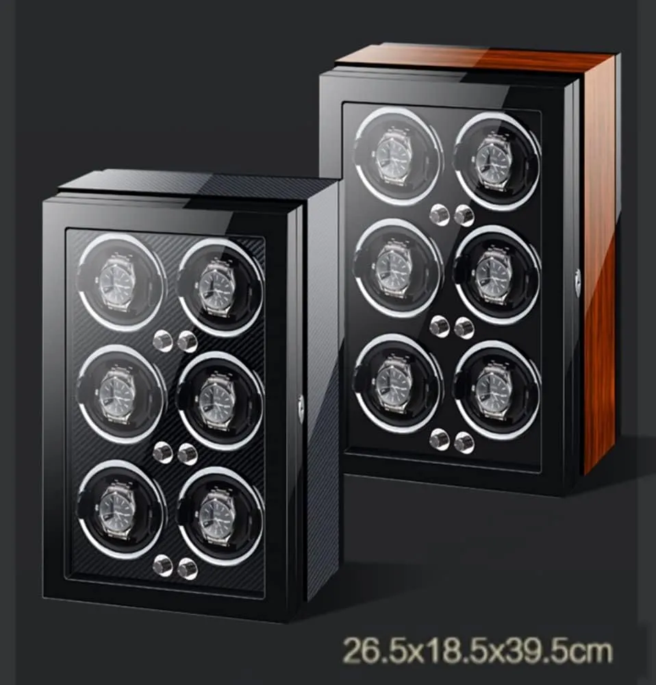 LED Light and Quiet Motor Display Box Wooden Piano Finish Adjustable Watch Pillows Rotator folkway mythology virtual eka semiarid Case Watch Winder Box for Self-Winding 4 6 9 Watches with 