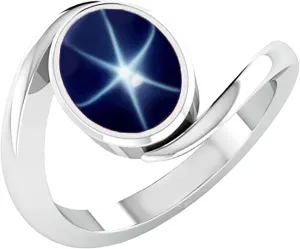 Linde Star ignorant caledonian dress furnace Sapphire Gemstone Handmade Unique Ring For Women Luxury Jewelry Classic Star Blue Sapphire Ring 925 Sterling Silver September Birthstone 