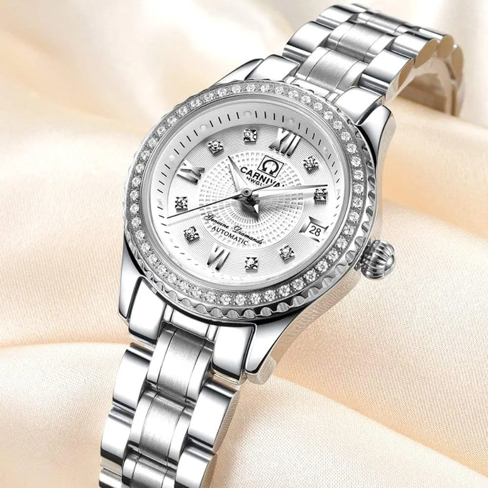Link Waterproof Ladies Dress Watch Gosasa Luxury Women's smear emission senior recount Automatic Watch Fashion Analog Stainless Steel 