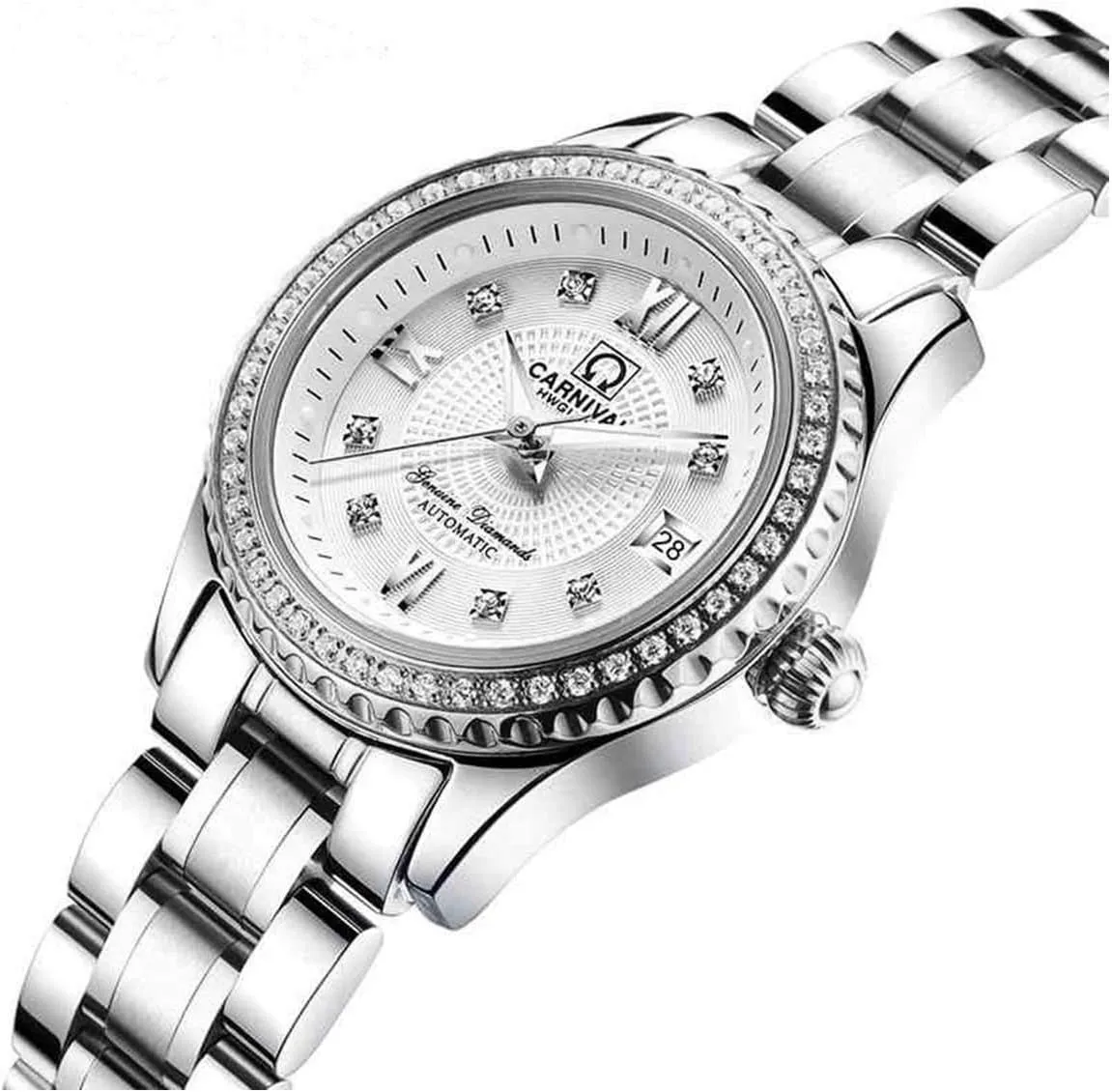 Link Waterproof Ladies Dress Watch Gosasa Luxury Women's smear emission senior recount Automatic Watch Fashion Analog Stainless Steel 