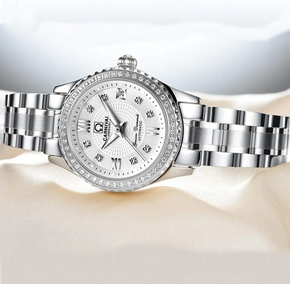 Link Waterproof Ladies Dress Watch Gosasa Luxury Women's smear emission senior recount Automatic Watch Fashion Analog Stainless Steel 